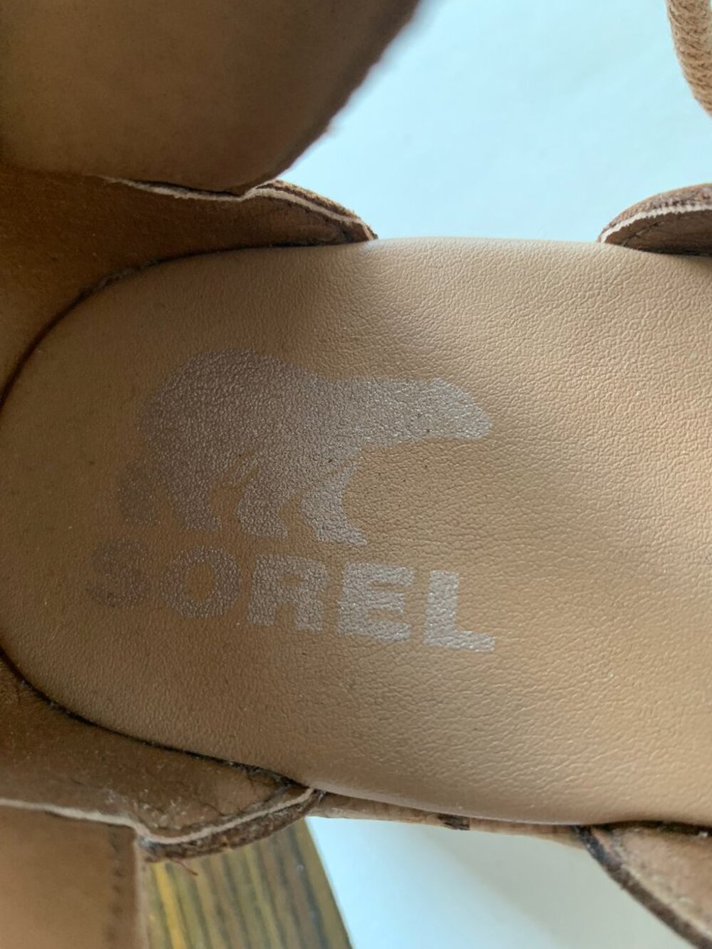 SOREL CAMERON LACE UP WOMENS PLATFORM SHOES SANDALS BROWN SIZE 8.5 WORN ONCE - Picture 12 of 14